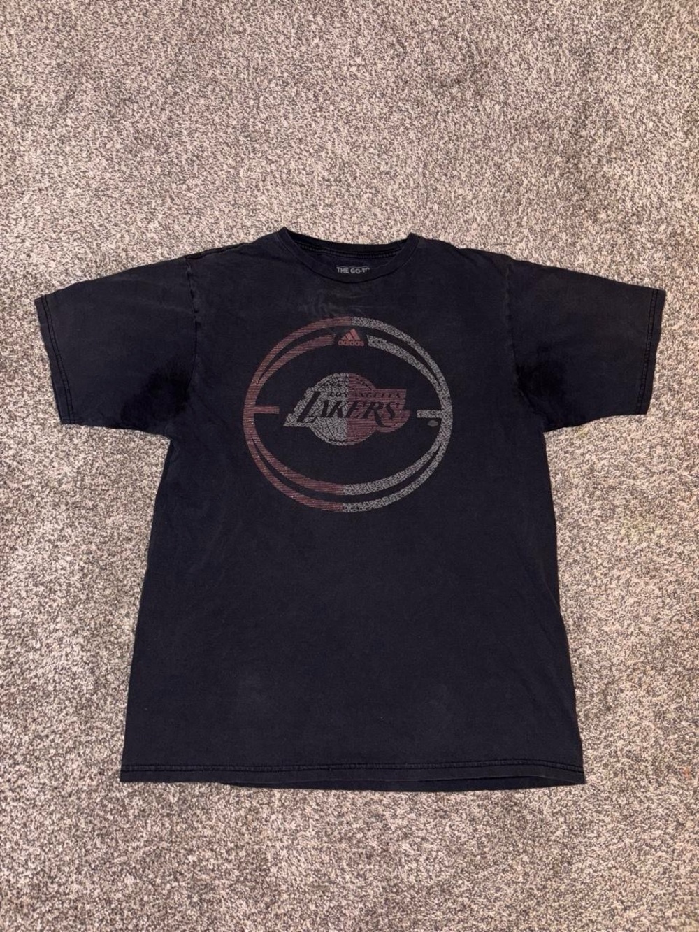 Adidas LA Lakers black t-shirt sequins logo